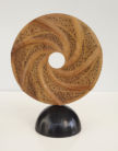 Standind disc - turned,  carved and drilled