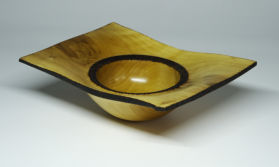 Wild Sage rectangular bowl with pyrographed edges