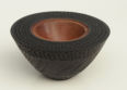 Turned, carved and textured Myrtle bowl