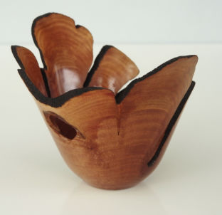 Turned natural edge Myrtle bowl 