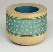 Unknown wood, painted, with burr pattern